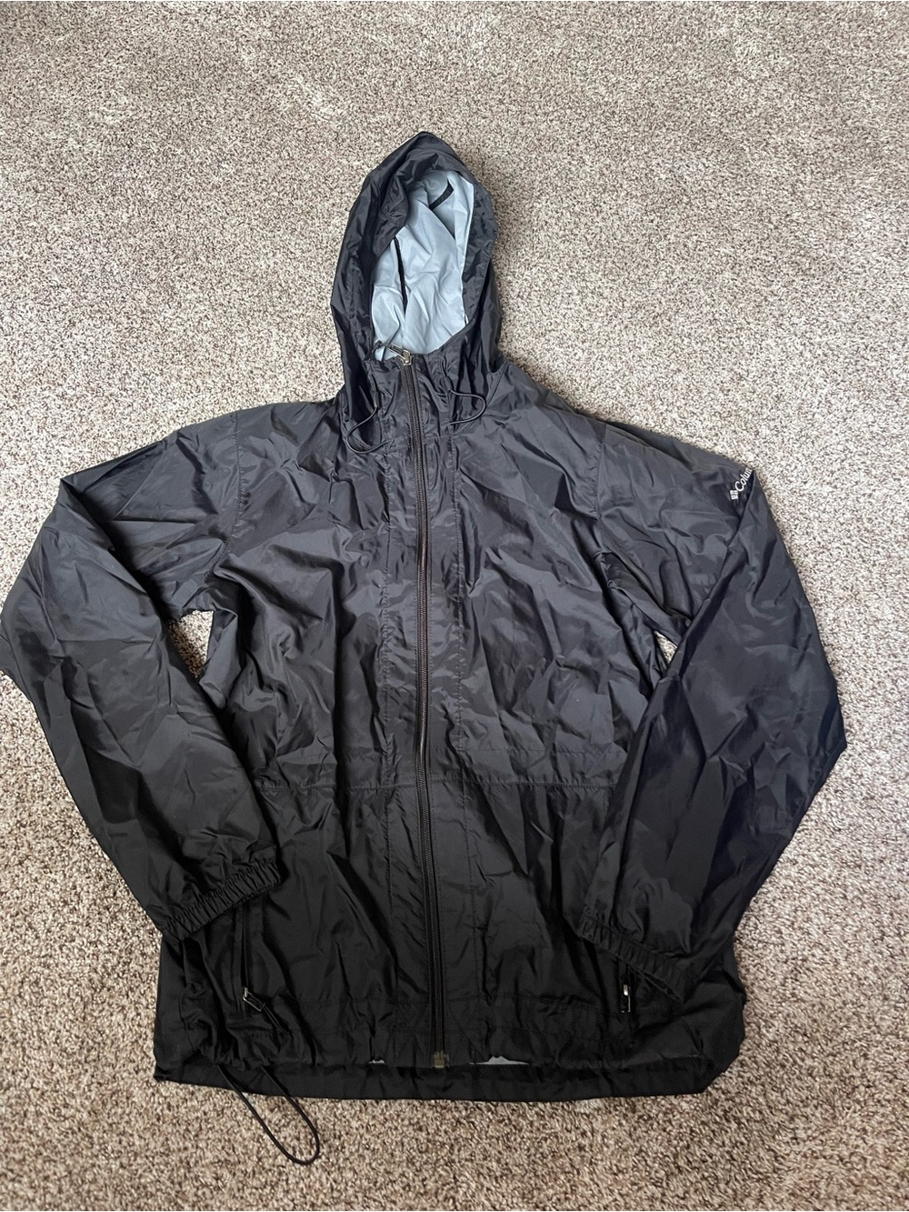 Women’s Black Hooded Windbreaker Jacket